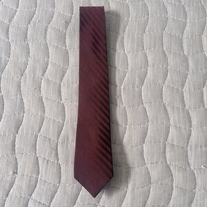 Saks Fifth Avenue 100% Silk Tie Burgundy